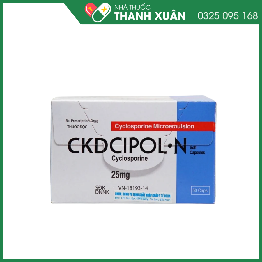Ckdcipol-N 25mg ngăn ngừa thải bỏ mảnh ghép trong ghép tạng